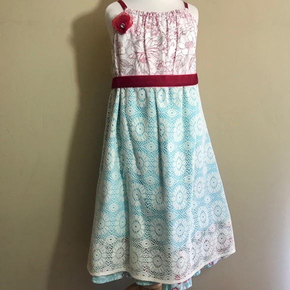 Moxie and Mabel Boho Vintage Style Girls Dress - Picture 1 of 11